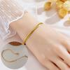 Pulseira Meichen, Estilo Europeu e Americano, Cor Dourada 18K, Não Desbota, Simples e Versátil para Mulheres, Estilo Ins, Personalizada, Moderna, Luxo Leve, Joias Transfronteiriças