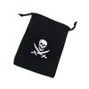 Bolsa de cordón Pirata Accesorio Calavera Halloween Juguete Pirata Monedas de Plástico Bolsa de Tela Decoración Directo de Fábrica