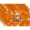 Mantel Individual de Cosecha de Otoño para Acción de Gracias con Estampado de Calabaza y Hoja de Arce, Mantel de Tela Aislante, Mantel Decorativo de Mesa para el Hogar Transfronterizo
