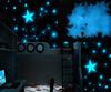 Parche azul oscuro con efecto azul luminoso/pegatinas fluorescentes para pared 100 piezas/bolsa estrellas luminosas fabricantes venta al por mayor