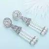 Acessórios de Moda Populares Europeus e Americanos Transfronteiriços, Pulseiras Brilhantes Elegantes Retrô Incrustadas com Diamantes, Conjuntos de Colares de Pérolas de Luxo Acessível