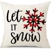 Juego de Fundas de Almohada Transfronterizas para Navidad Europea y Americana, Funda para Cojín de Sofá de Sala de Estar, Funda para Almohada de Cintura con Reno Papá Noel Árbol, Suministro de Fábrica