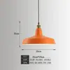 Lámpara Colgante Individual Naranja Estilo Industrial Nórdico Creativa y Única para Barras de Comedor, Restaurantes y Tiendas de Hot Pot