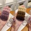 Diadema de goma elástica para el pelo, para otoño e invierno, color marrón, 5 unidades, para coleta alta, gruesa y duradera