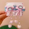Par de Accesorios para el Cabello Rosas con Borlas Estilo Nacional Infantil Año Nuevo Año Nuevo Lunar Pasador Antiguo Diadema para Niñas Bebés Hanfu Pasador