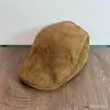 Gorra de gamuza vintage para otoño e invierno, unisex, gorra de artista de color liso estilo británico, gorra de repartidor japonesa de alta calidad