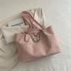 Bolso de Hombro de Cadena Simple Textil para Desplazamiento para Mujer 2024 Primavera Nuevo Combinable Ins Bolso de Axila Bolso Tote para Mujer