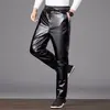 Chaqueta de cuero para el trabajo diario, pantalones de cuero, ropa de trabajo de otoño e invierno, capucha desmontable, a prueba de aceite, a prueba de viento, adecuada para el trabajo, conducir, andar en bicicleta, chaqueta cálida para exteriores