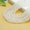 Jade Blanco Seda Dorada Aiyu Cuentas Redondas Cadena Larga Cuentas Sueltas Jade Semiacabado Hecho a Mano DIY Fabricante Mayorista S3121802