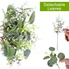 Plantas en Maceta de Escritorio, Plantas Verdes Artificiales, Flores Falsas, Decoración de Bonsái en Lata de Leche de Estaño, Flores Artificiales de Plástico Realistas de Alta Calidad