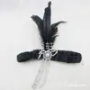 Diadema de los años 20 con tres hilos de igual longitud, diadema con cuentas, diadema para llevar, diadema de cuentas chapadas, diadema de plumas, diadema de plumas de princesa
