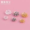 S925 Accesorios de Plata Yintai Plata Lisa Retro Flor Tori Flor Sombrero Material para Abalorios DIY Accesorios para Pulsera de Cristal