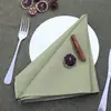 Servilleta Poliéster Algodón Paño para la Boca Actividades de Boda Decoración de Mesa Navidad Color Sólido Flor Plegable Paño para Limpiar Vasos Transfronterizo Especial