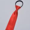 Corbata brillante de color sólido para hombre con cremallera en rojo, azul y negro, corbata perezosa sin tiradores, venta al por mayor