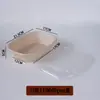 Caixa de almoço leve caixa para embalagem de salada de vegetais polpa de cana de açúcar descartável biodegradável grande capacidade cor natural polpa espessa