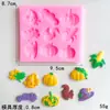 Herramienta de Pulido de Yeso para Velas de Halloween Sombrero de Bruja Calabaza Araña Gotas de Gel Molde de Silicona Hecho a Mano Directo de Fábrica