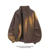 Colección Otoño 2026: Base blanca estilo Hong Kong, chaqueta de cuero patchwork americana talla grande, M-5X, HJ261094-SP39