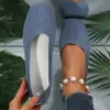 Sapatos Casuais Confortáveis de Malha Respirável Cruzados Europeus e Americanos para Primavera e Outono, Simples, Boca Rasa, Redondos, Novos, Atacado, Tamanho Grande