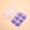 Molde de Hielo de Silicona de Grado Alimenticio de 6 Cubos con Forma de Rosa Embudo Gratis con Cierre Hermético a Prueba de Fugas DIY Molde de Hielo para Whiskey