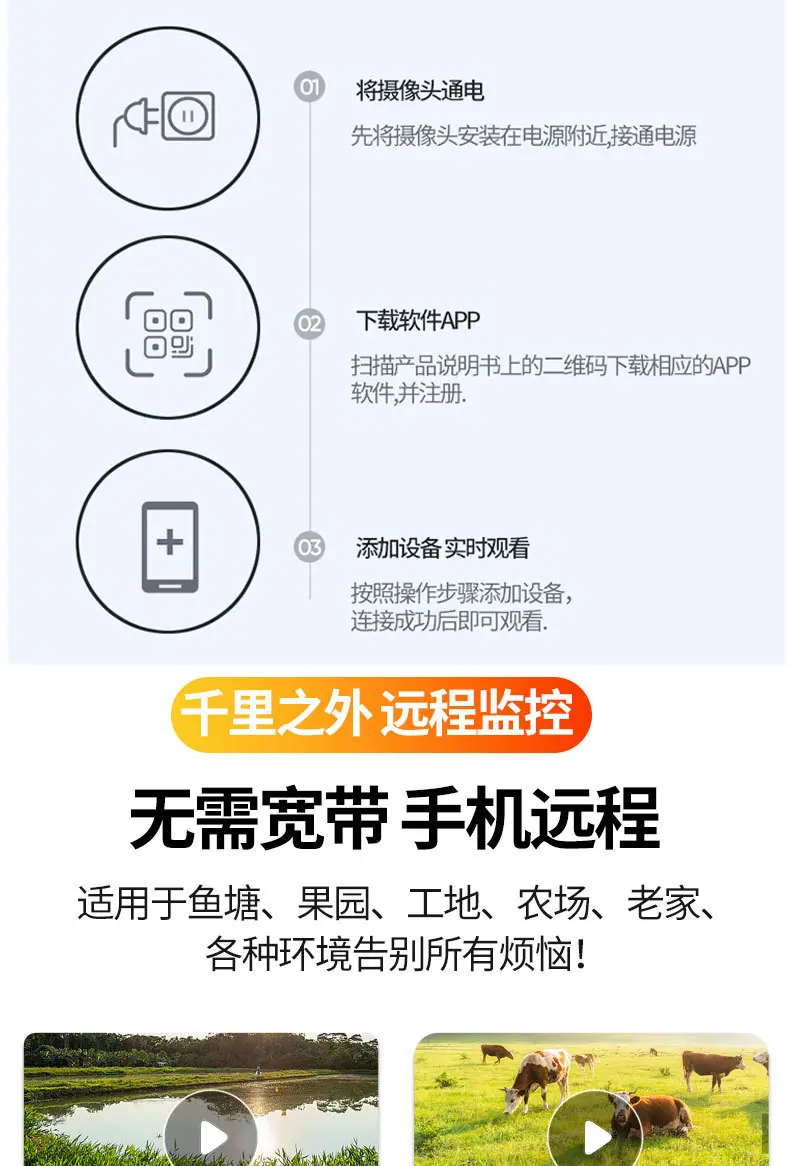 太阳能监控摄像头户外WIFI球机涂鸦智能1080P高清360