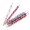 Ferramentas para unhas 5 PCs lantejoulas Rod ponto caneta de perfuração de duas cabeças strass pintura de ponto de cor caneta Crystal Rod nail art pen terno