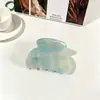 Pinza para el pelo a cuadros rosas de acetato para niña, Sencilla y de alta gama, Versátil para recogidos en la parte trasera de la cabeza, Pinza de tiburón para el pelo amigable para el uso diario, Nuevo