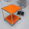 Estante de Almacenamiento de Vidrio Templado Carrito Pequeño Estilo Ins de Acero Inoxidable con Ruedas Mesa de Café Mesa Lateral Móvil para Sofá Carrito de Comedor Mesa de Té