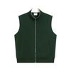 Chaleco con cremallera de cuello alto, abrigo cálido casual versátil unisex para otoño e invierno, camisa básica con bordado de logotipo personalizado