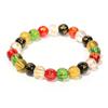 Pulsera de Imitación Obsidiana Chapada en Oro para Hombre y Mujer Cuentas de Proverbios de Seis Caracteres Cuerdas de Mano Sacudir Voz en Vivo Joyería Transfronteriza