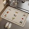 Alfombrillas de Baño de Dibujos Animados, Alfombrillas Antideslizantes de Uso Doméstico para Baño, Fáciles de Cuidar, Alfombrillas de Piso Antideslizantes, Alfombrillas de Lino Absorbentes, Listas para la Venta