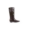 Botas de montar de tacón de cuña de 3 cm del mismo estilo que las de Mamá Uva para mujer, dos alturas de caña diferentes, puntera cuadrada elegante, botines ajustados sin cordones de estilo coreano sencillo