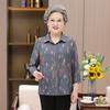 Ropa de primavera para mujeres de mediana edad y ancianas, camisa de manga tres cuartos delgada con solapa, top casual para mamá, ropa para abuela vieja, ropa de verano