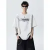 2026 Verão Novo Estilo Unissex Peso Pesado Bordado 3D Solta Sorona Toque de Gelo Camiseta de Manga Curta com Acabamento de Luxo Solta Camiseta