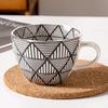 Taza de Cerámica Irregular de Gran Capacidad para Desayuno, Taza Creativa de Oficina Estilo Retro para Avena, Taza de Café, Vaso de Agua