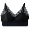 Capa de seda Mulberry Sexy Decote em V Cinto Envolvido Peito Sem Argola de Aço Bojo Fixo Respirável Confortável Em Forma de U Renda Linda Costas Colete
