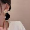 Pendientes de plata S925 con diseño de flor transparente y súper hada, elegantes pendientes de estilo Mori de alta gama para mujer, joyería para las orejas con estilo Ins que combina con todo.