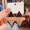 Brincos Triangulares Geométricos Exagerados Design Feminino Senso Atmosférico Moda Elegante Nicho Brincos 2024 Novos Brincos