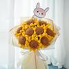 Bolsa de material DIY para corte manual sem tesoura em tecido não tecido para festas infantis, buquê de margaridas frescas, enfeites de flores artificiais