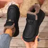 Botas de Neve Inverno Transfronteiriças Tamanho Grande Sapatos Femininos Novo Veludo Quente Sola Grossa Sapatos de Algodão Femininos Confortáveis de Uma Perna Sapatos para Mãe