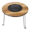 Mesa Redonda de Camping para Exteriores Directa de Fábrica Set de Barbacoa Estufa Parrilla Multifuncional Estufa de Carbón para el Hogar Mesa de Té