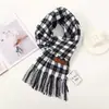 Bufanda de Imitación Cachemir Nueva para Otoño e Invierno para Mujer Estilo Coreano de Gama Alta Versátil Rayada Cálida Bufanda de Pareja Venta al por Mayor