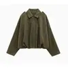 Moda femenina europea y americana transfronteriza AliExpress artículo más vendido chaqueta bomber elegante con efecto textura de gamuza