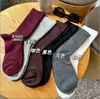 Meias Miu Cinza Femininas com Padrão Vertical Meia-Calça Estilo Coreano Primavera e Outono Doce Estilo Preppy Meias com Tênis