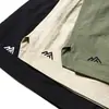 Serie Montaña Rumeng Pantalones Cortos de Trabajo Bordados Repelentes al Agua para Exteriores Verano Nuevos Color Sólido Holgados Casual Versátiles de Cinco Puntos