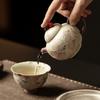 Tetera de Cerámica Pintada a Mano de Zorro de Nueve Colas con Agujero para Bola de Filtro para Uso en el Hogar, Juego de Té Kung Fu Retro