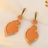 Europa y Estados Unidos moda transfronteriza nuevo éxito de ventas personalizado simple color amor pintura amor doble pendientes pendientes exagerados