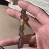 "Original" Amatista Púrpura Gris Ahumada Natural Ágata Gris Transparente Hielo Pulsera de Buda Nuevo Estilo Chino Pulsera Antigua Venta al por Mayor