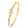 Pulsera de acero de titanio para niñas de alta calidad, moda, estilo de lujo ligero, para parejas, fila curva grabada LOVE, pulsera de una fila de acero inoxidable con diamantes