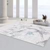 Alfombra de Franela Nórdica de Lujo Ligero Sala de Estar Alfombra Grande Abstracta Dormitorio Alfombra de Cabecera Manta Completa Alfombra Suave y Delicada con la Piel