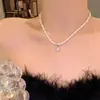 Colar de Pérolas em Cubos de Açúcar Estilo Francês para Mulheres, Design de Luxo Leve, Joia Versátil Exquisita e Fashion para Personalidade